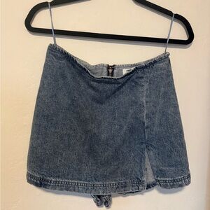 Amanda Uprichard Blue Denim Skort